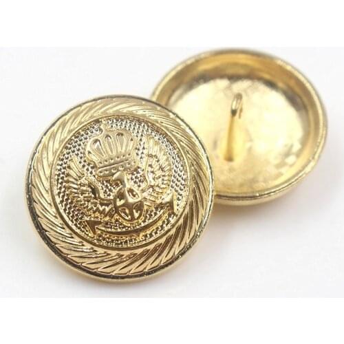 10pcs/lot metal buttons for clothes gold color sweater coat decoration shirt buttons accessories DIY JS-0172