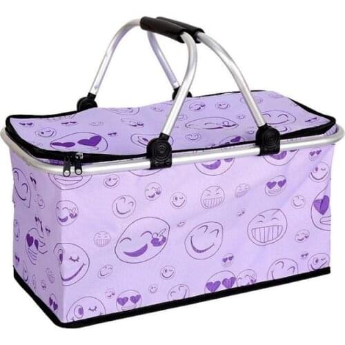 10 Style Oxford Cloth Folding Picnic Storage Basket Bag Camping Insulated Cooler Cool Hamper Outdoor Waterproof Picnic Bags SN