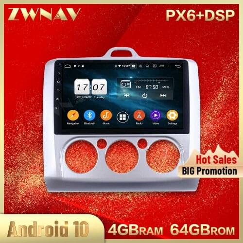 2 din Android 10.0 screen Car Multimedia player For Ford Focus MT 2004-2011 BT Video radio stereo GPS navi head unit auto stereo