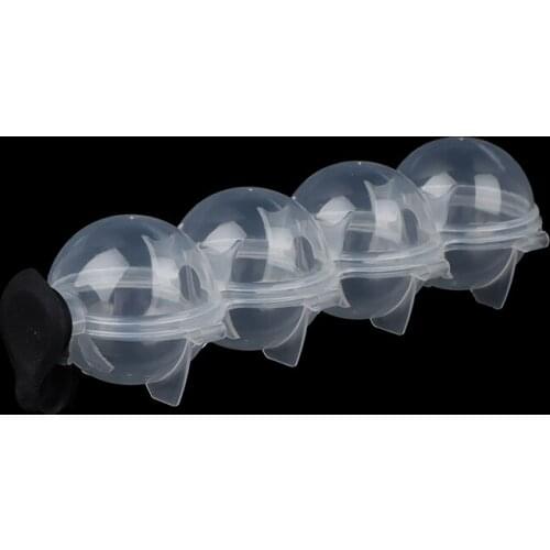 2Pcs 4 Cavity Homemade Round Ball Ice Mold Diy Ice Cream Maker Plastic Ice Mould Whiskey Ice Tray Bar Tool Kitchen Gadget Acces