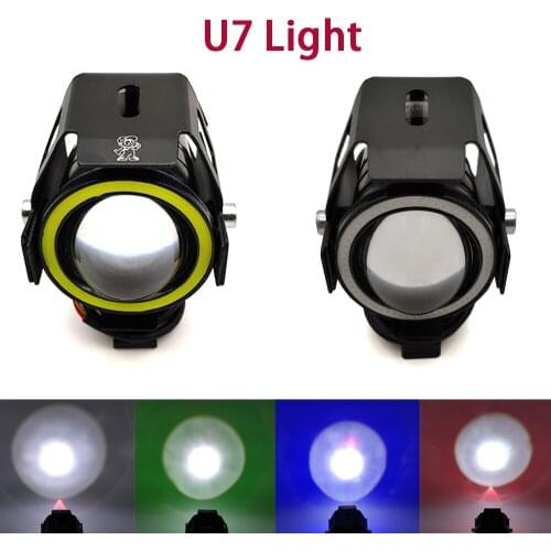 2Pcs Motorcycle Headlights Front Spotlight 12V U7 LED Light Fog Lamp For Ducati HYPERMOTARD 821 939 1100 796 SP SS750 SS800