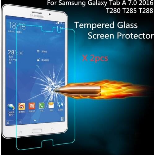2pcs Ultra-thin Tempered Glass Screen Protector For Samsung Galaxy Tab A / J Max 7.0 2016 T280 T285 T288 Tablet Protective Film
