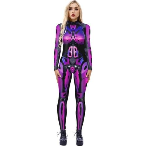 2020 Skeleton Print Halloween Cosplay For Women Ghost Jumpsuit Party Carnival Performance Scary Costume Bodysuit