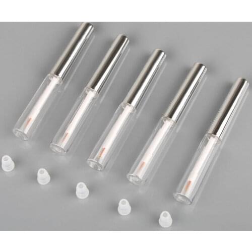 5pcs 8ml empty eyelash tube mascara tube eyeliner bottle with brush plug makeup brush, can be filled with makeup tools