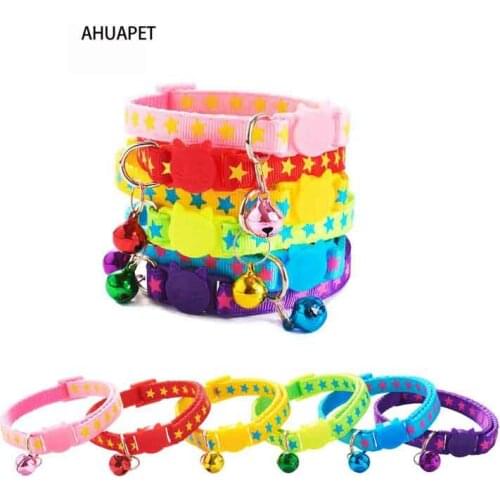 Breakaway Quick Release Pet Cat Collar With Bell Collier Pour Chat Collier Chiot Collares Gatos Collar Para Gato Casual Nylon