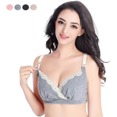 Breastfeeding Sleep Bra maternity Nursing Bras Cotton Tow Hook-and-eye Pregnancy Women Breast Feeding Pregnant Clothes