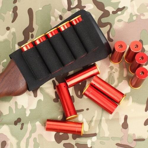 1PCS Pouch Tactical Stock Cartridges Shell Elastic Fabric Ammunition Carrier Pouch