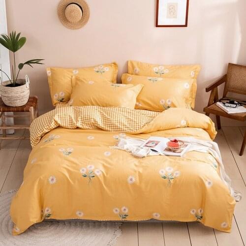 2M cotton bed linen four-piece twill simple extra-large bedding bed set queen size bedding set cotton bed sets for girl