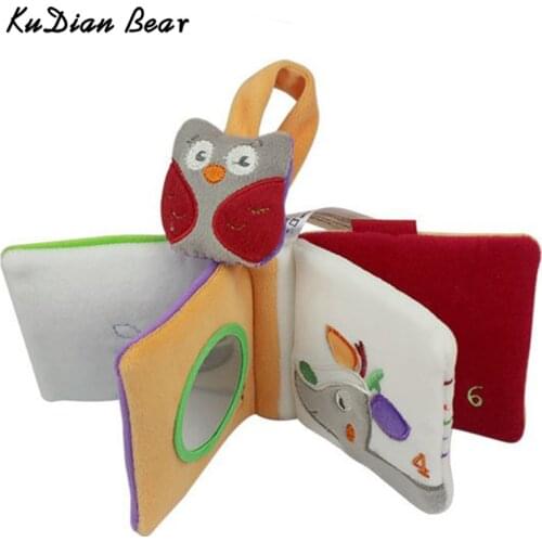 KUDIAN BEAR Baby Cloth Book Infant Early Cognitive Development Educational Toys Soft Plush Animal Books for Babies BC005 RP49