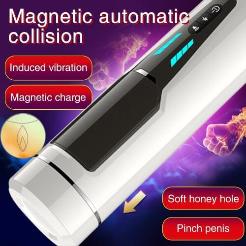 Male Masturbator Aircraft Cup 7 Frequency Fully Automatic Vibrator Peristaltic Pronunciation Erotic pussy Sex Toys For Men