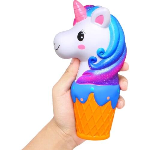 16cm Jumbo Galaxy big Unicorn Squishy Rainbow Ice Cream Squishies Cream Scented Slow Rising Kids Toys For Children Gift Drop