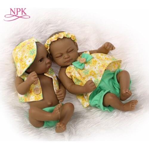 NPK New design premie newborn sweet small black skin doll reborn baby doll Christmas gift for children
