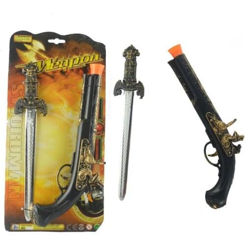 Halloween plastic weapon props pirate gun toy sword set