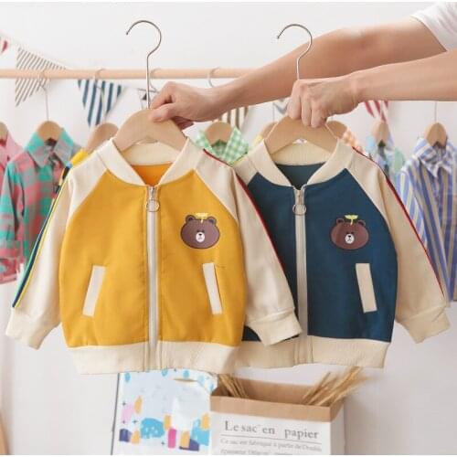 Casual 2021 Autumn Children Jackets Coat Spring Baby Boys Girls Jacket Zipper Cardigan Toddler Clothes Promotion Kids Outwear
