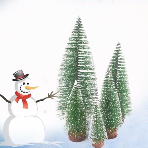 Christmas Tree Artificial Tree Mini Holiday Party Supplies Home Desktop Decoration Plastic Tree Base Frosted Cedar Snowflake