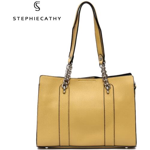 SC Women Fashion Real Leather Shoulder Tote Bag Luxury Brand Chain Handbags Office Ladies Daily Cowhide Large Crossbody Handbags