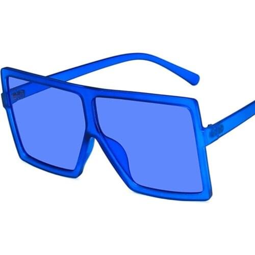 Oversized Shades Sunglasses Women Black Fashion Square Big Frame Sun Glasses Female Vintage Retro Glasses Unisex