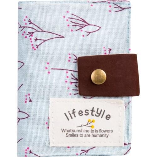 Retro Florals Women Credit ID Card Clutch Bag Wallet Purse Holder Pouch Card ID Holders