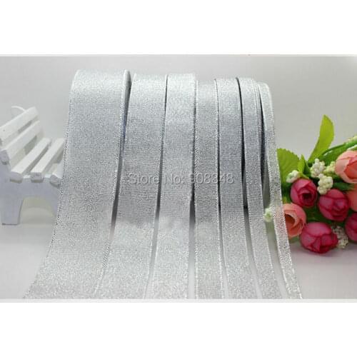 1-1/4" 32mm Silver Metallic Ribbon 60% polyamide 40% metallic
