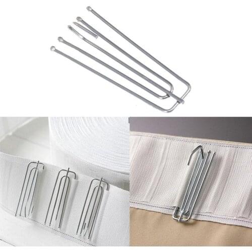 White/Silver 1PC Metal Four Fork Curtain Tape Hook Curtain Cloth Ring Clamp Tracks DIY Home Curtain Accessories Metal