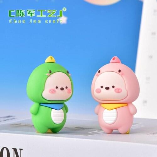 1 Piece Mini Dinosaur Girl Boy doll Kid Small Statue Figurine Micro Crafts Ornament Miniatures DIY Home Garden Decor