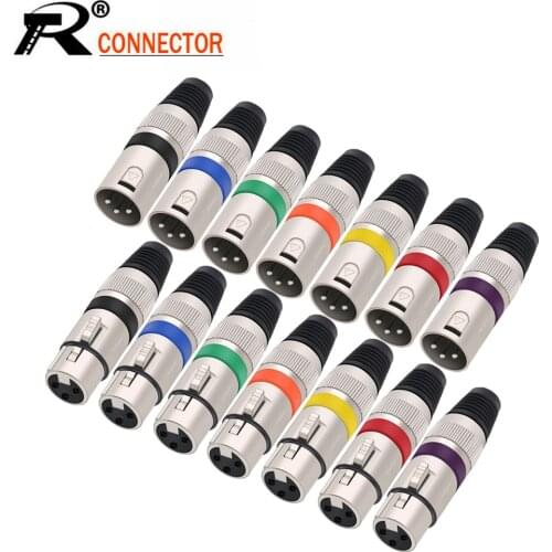 10sets/lot 3 Pin XLR Connectors Male+ Female 3 Pole XLR Plug Jack Socket Microphone MIC Cable Terminal Wire Connector