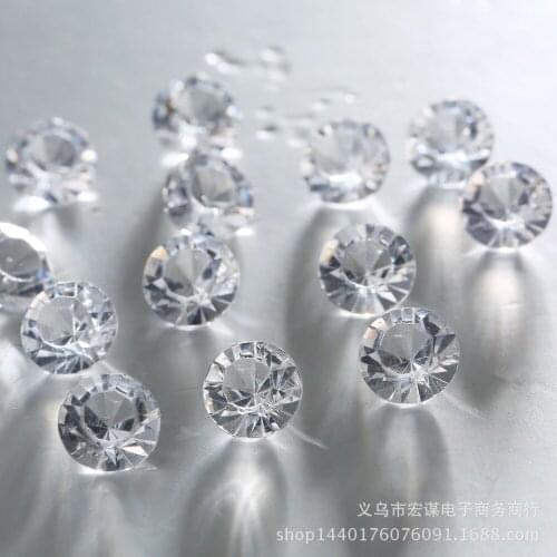 200Pcs/lot 8mm Wedding Party Crafts Diamond Decoration Acrylic Crystals Bling Confetti Event & Party Supplies Festive Decor