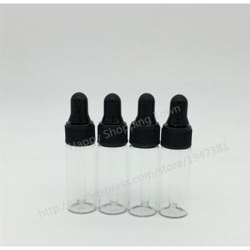 50PCS Eye DropperBottle 5ml Essential Oil Bottle Essence Oil Bottles, 5CC Glass Dropper Tube