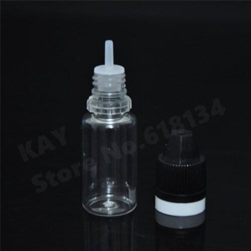 5000pcs High quality 15ml transparent oil dropper bottle with childproof and tamper evident sexangular cap