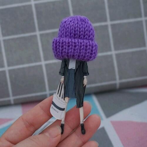 Woman hat brooch Acrylic brooch pins badges pins for girl women