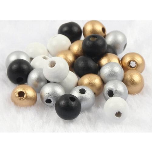 50-500pcs 6 8 10 12mm Mixed Color Wood Beads Wooden Round Balls Loose Spacer Beads for Jewelry Making DIY Bracelet Accessories