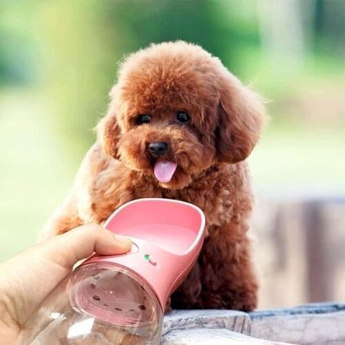Pet Water Bottle for Walking Outdoor Portable Travel Cat Dog Hiking Water Bottle Bowl Dispenser Durable High-Capacity 19oz