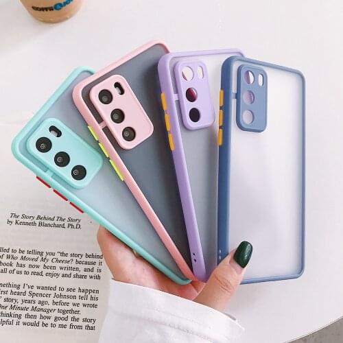 Anti Fall Phone Case For Huawei Honor Y9 Prime 2019 Nova 4 4E 2I 3I Play 4T 8X 9X X10 20 30 30S Pro Transparent Candy Color Case