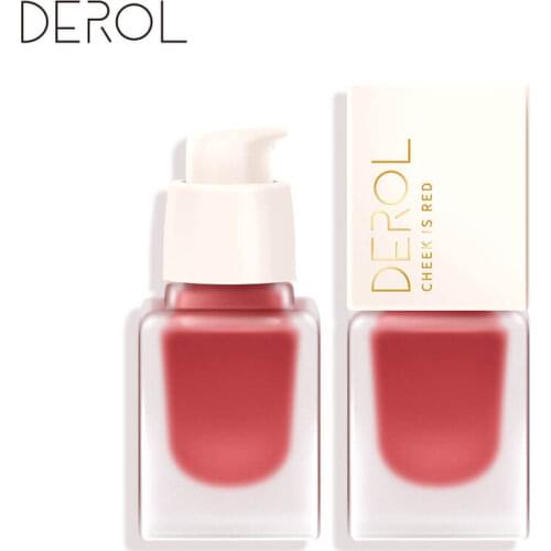 Derol silky liquid blush easy to apply textur moist and light lustre is natural face cheek blusher makeup