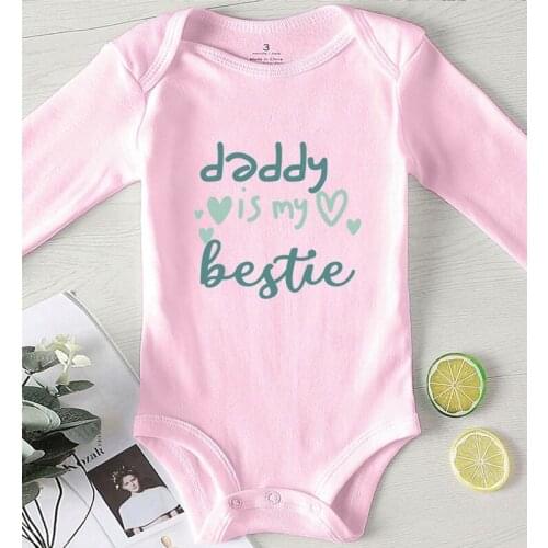 New Born Baby Items Toddler Boy Winter Romper Cotton Newborn Girl Clothing Daddy Print One Piece Jumpsuit Kids' Things