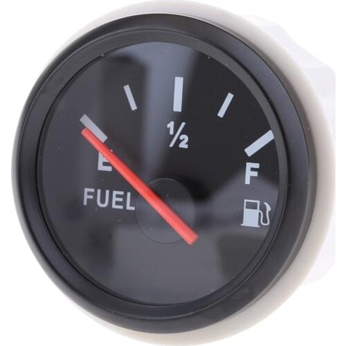 2 inch 52mm 9-32V Electrical Pointer Fuel Tank Level Gauge Meter Indicator 33-240ohm with Sensor Kit - Waterproof - Black