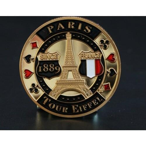 France 1889 Paris Gold Coin Lucky Eiffel Tower Commemorative Coin Commemorative Collection Gift Lucky Coin Challenge Coin