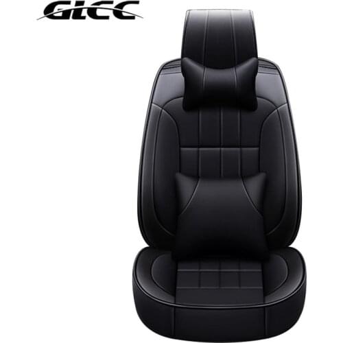 GLCC Car Seat Covers PU Leather FLY5D Auto High-End Luxury Seat Protector Cover Interiors Fit For Most 5-Seat Cars SUV Truck