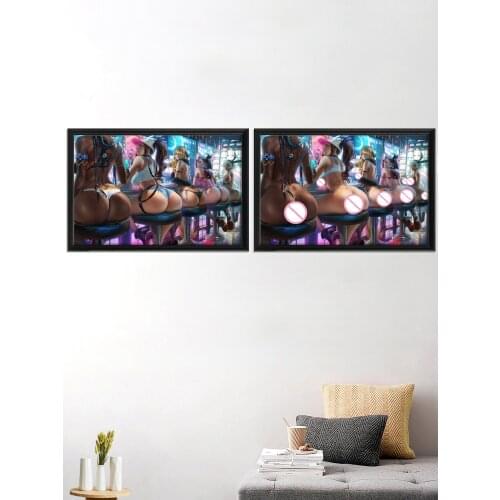 Hilda Rosa Kawaii Pokemon Cartoon Anime Sexy Nude Japanese Art-Poster Home Picture Prints Silk Canvas Wall Decor Living-Bedroom
