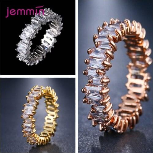 Hot Selling AAA Cubic Zircon Vintage Party Jewelry Genuine 925 Sterling Silver Rings For Women Girl Birthday Engagement Wedding