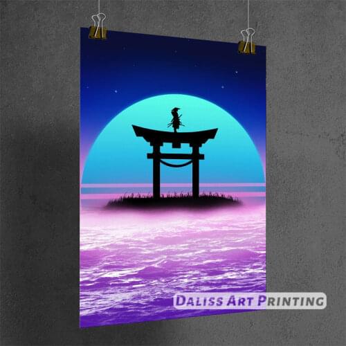 Canvas samurai 80s retro Pictures Home Decoration Paintings Poster HD Prints Wall Art Modular Living Room Framed