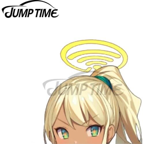 JumpTime 13 x3.7cm Shinon Peeker Funny Car Stickers Vinyl Car Sticker Waterproof Interesting Sun Protection Camper Window Decals