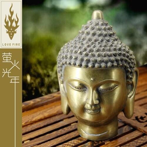 Chinas ancient fine brass Buddha head