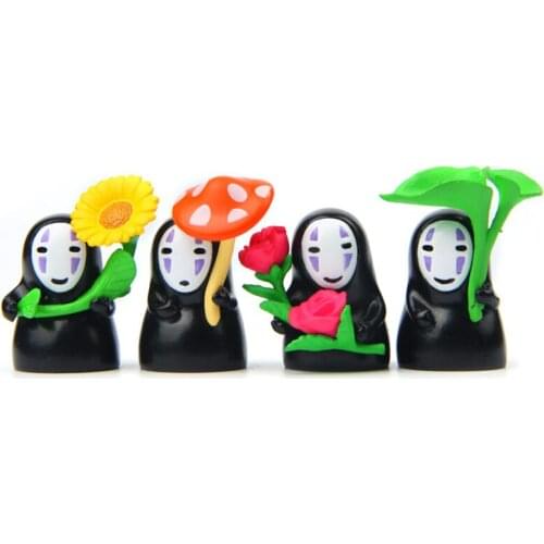 1PC Hot Anime Figurines Studio Ghibli Spirited Away No Face Man Cute Ghost Mini Figures Decoration Toys For Kids Christmas Gifts