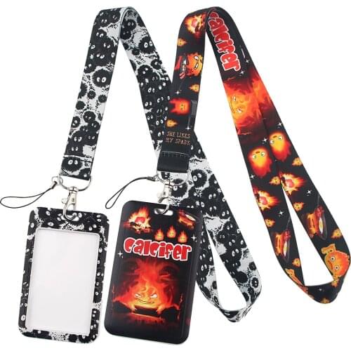 LT402 Japanese Anime Cute Neck Strap Lanyards Keychain Holder ID Card Pass Hang Rope Lariat Lanyard Key Ring Gifts Accessories