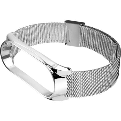 Mi Band 3 Metal Mesh Strap Bracelet Band Wriststrap Belt YE-Hot DU55