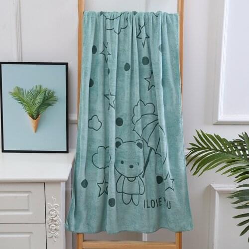 Cartoon bear cute Fashion Soft Microfibre Beach Bath Towel Swim Washcloth Lightweight Large Towel Sports Travel Accessories