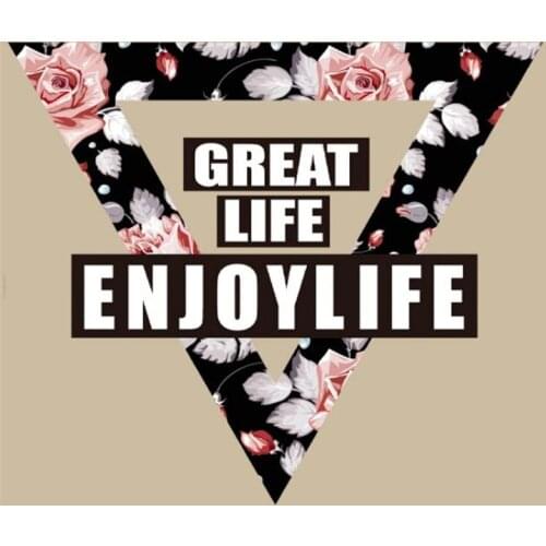 Fashion Patch Clothes 22CM Flower Letters Stickers Thermal Transfer Printing Iron on patches for clothing T shirt Women