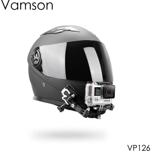Vamson Accessories for Gopro Hero 6 5 4 Set Helmet 4 Way Adjustable Pivot Arms Neck Strap Mount for Xiaomi YI for SJCAM VP126B