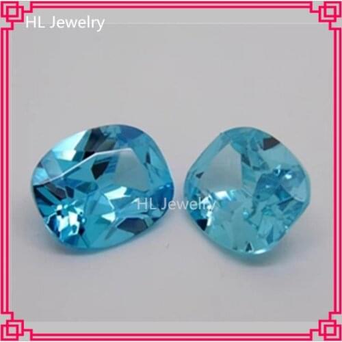 New Hot Sale Swiss Blue Synthetic Cubic Zirconia Loose Octagon Stone